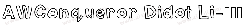 AWConqueror Didot Li字体转换